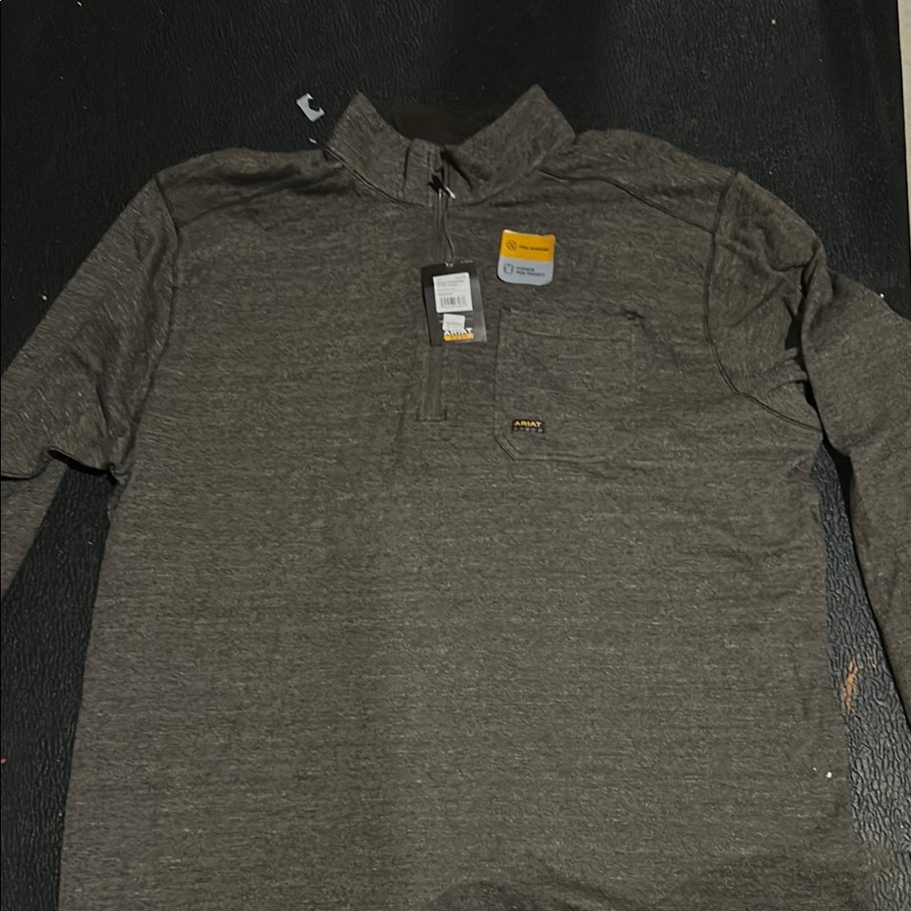 Ariat Men's Charcoal Quarter-Zip Pullover